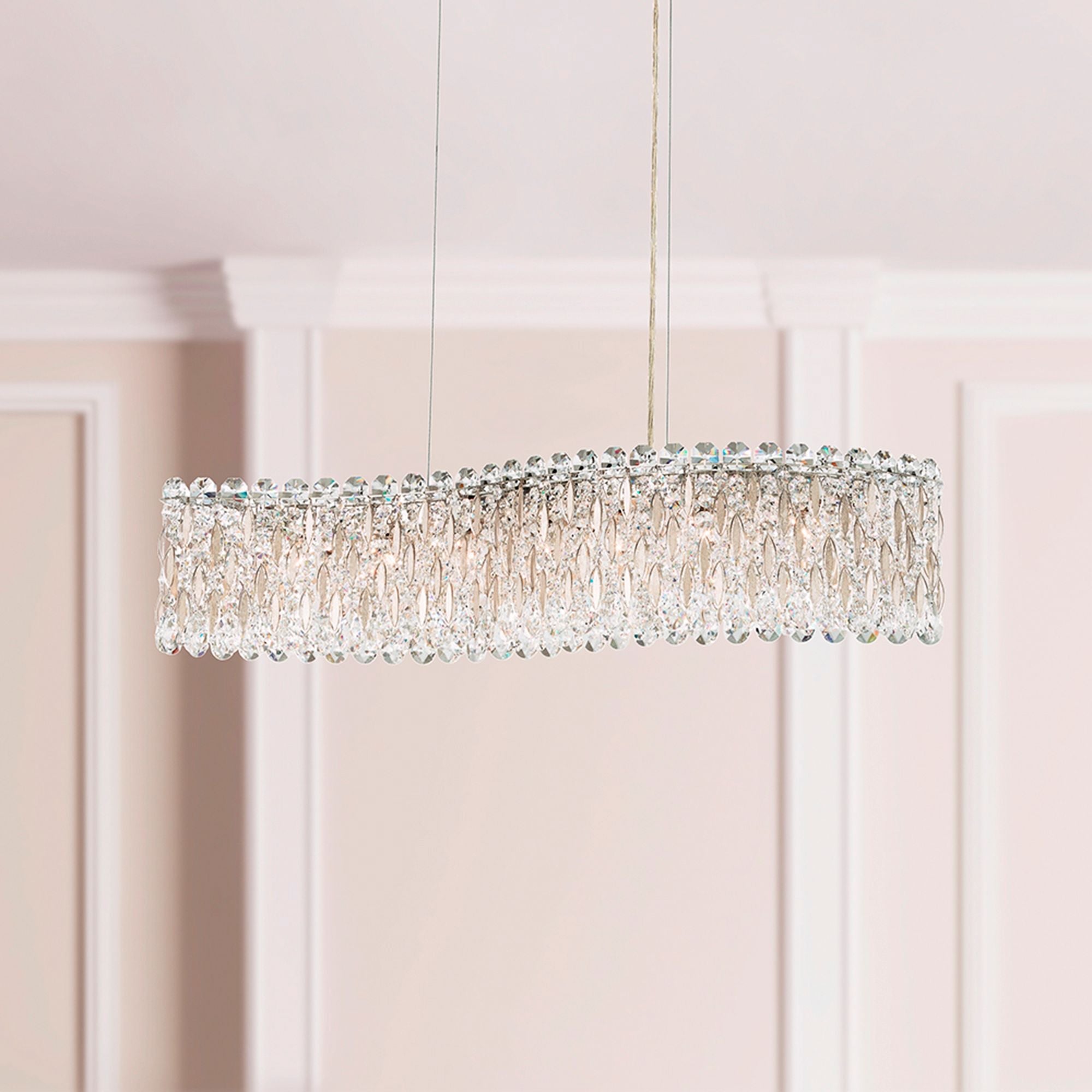 Sarella 8"H X 7-Light Crystal Linear Chandelier