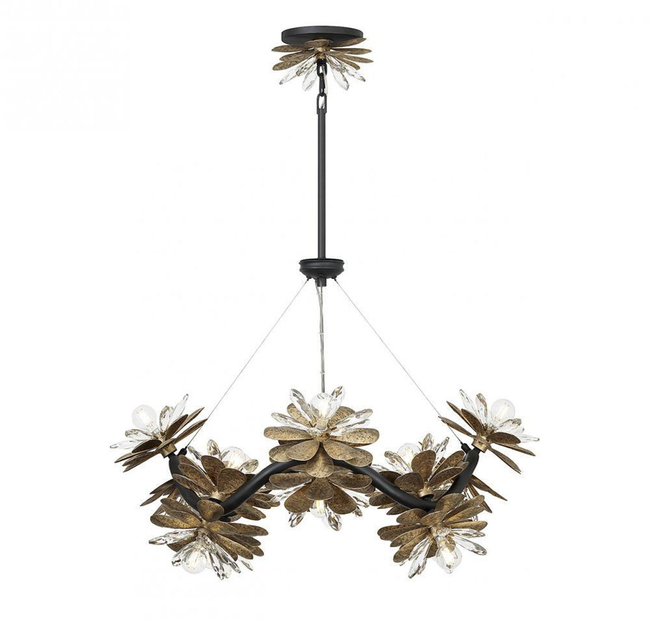 Giselle Chandelier, 16-Light, Delphine, Metal, Crystal