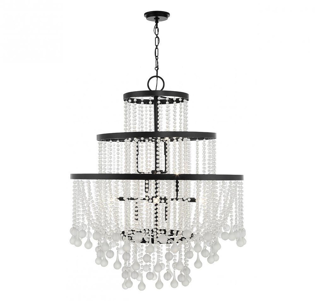 Luna Chandelier, 15-Light, Warm Brass, 45"W ALVNW)
