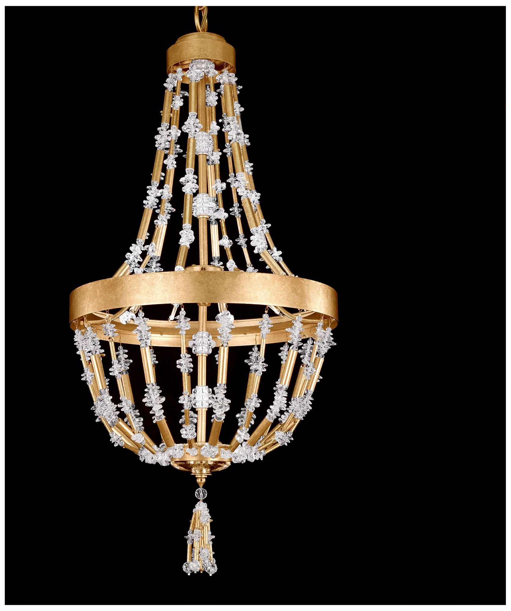 Bali 16" Wide Heirloom Gold Clear Chandelier