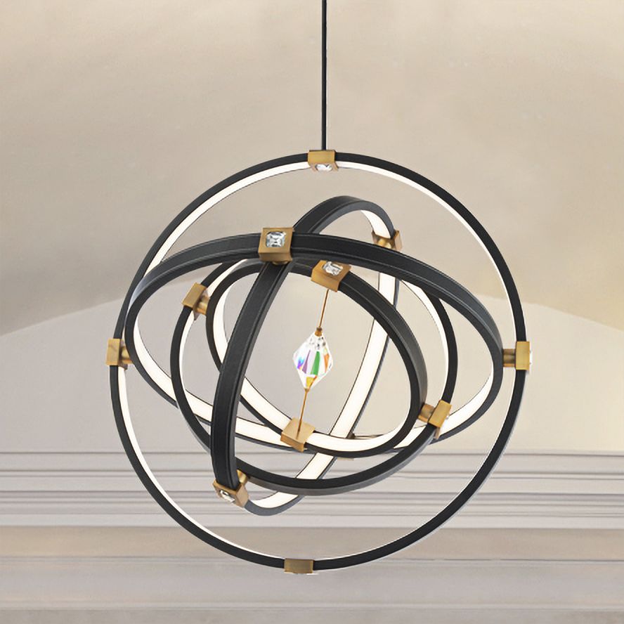 Beyond Atomic 36.44" Wide Black Chandelier