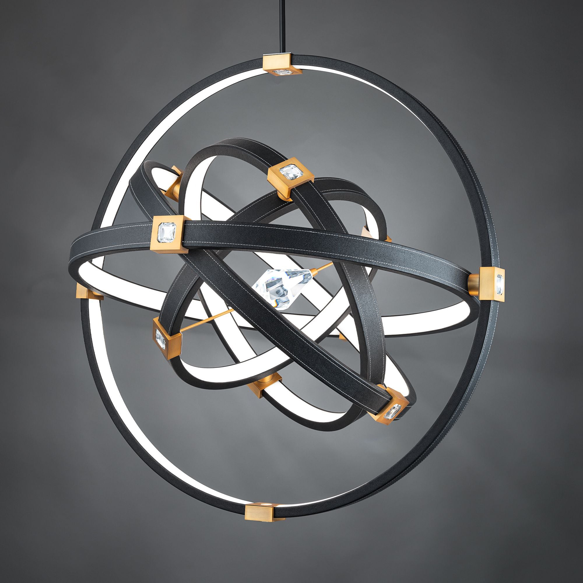 Beyond Atomic 36.44" Wide Black Chandelier