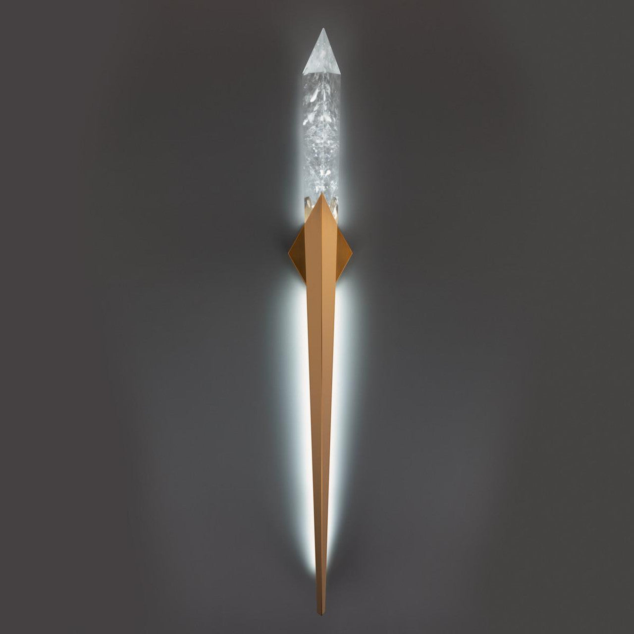 Solitude Wall Sconce, Integrated LED, Aged Brass, Optic