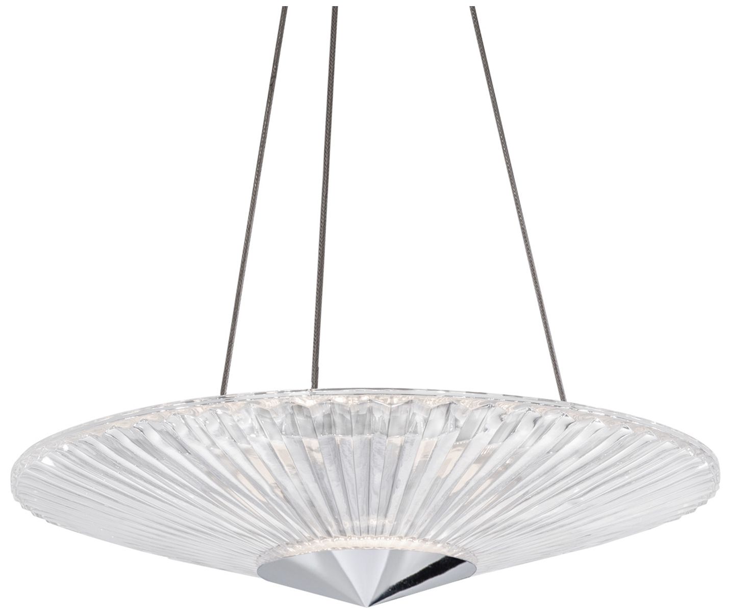 Origami 24" Wide Polished Chrome Pendant Light