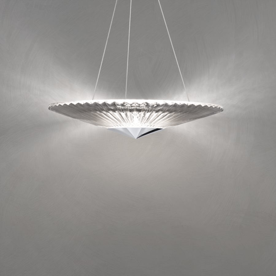 Origami 24" Wide LED Crystal Pendant