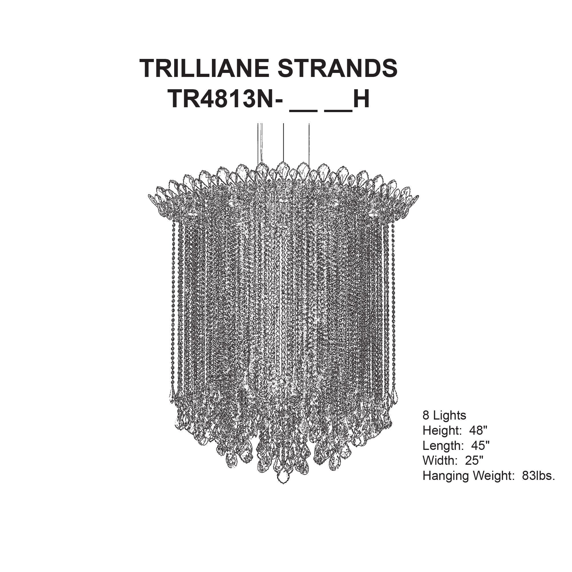 Trilliane Strand 45" Wide Crystal Chandelier