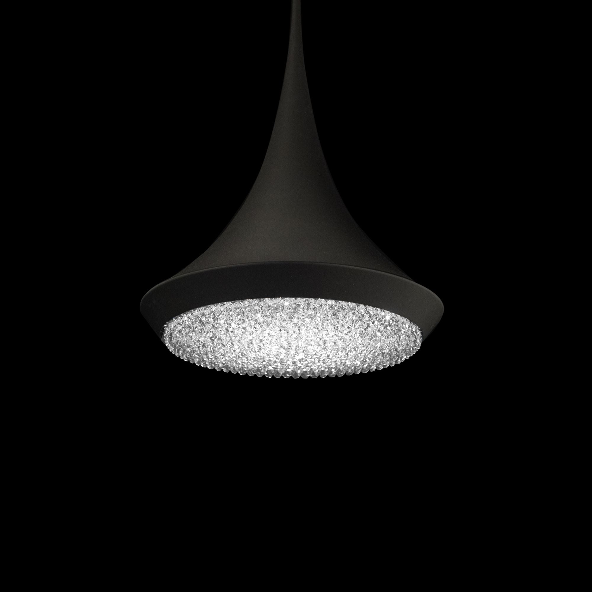 Verita 18" Wide Black Clear Pendant Light