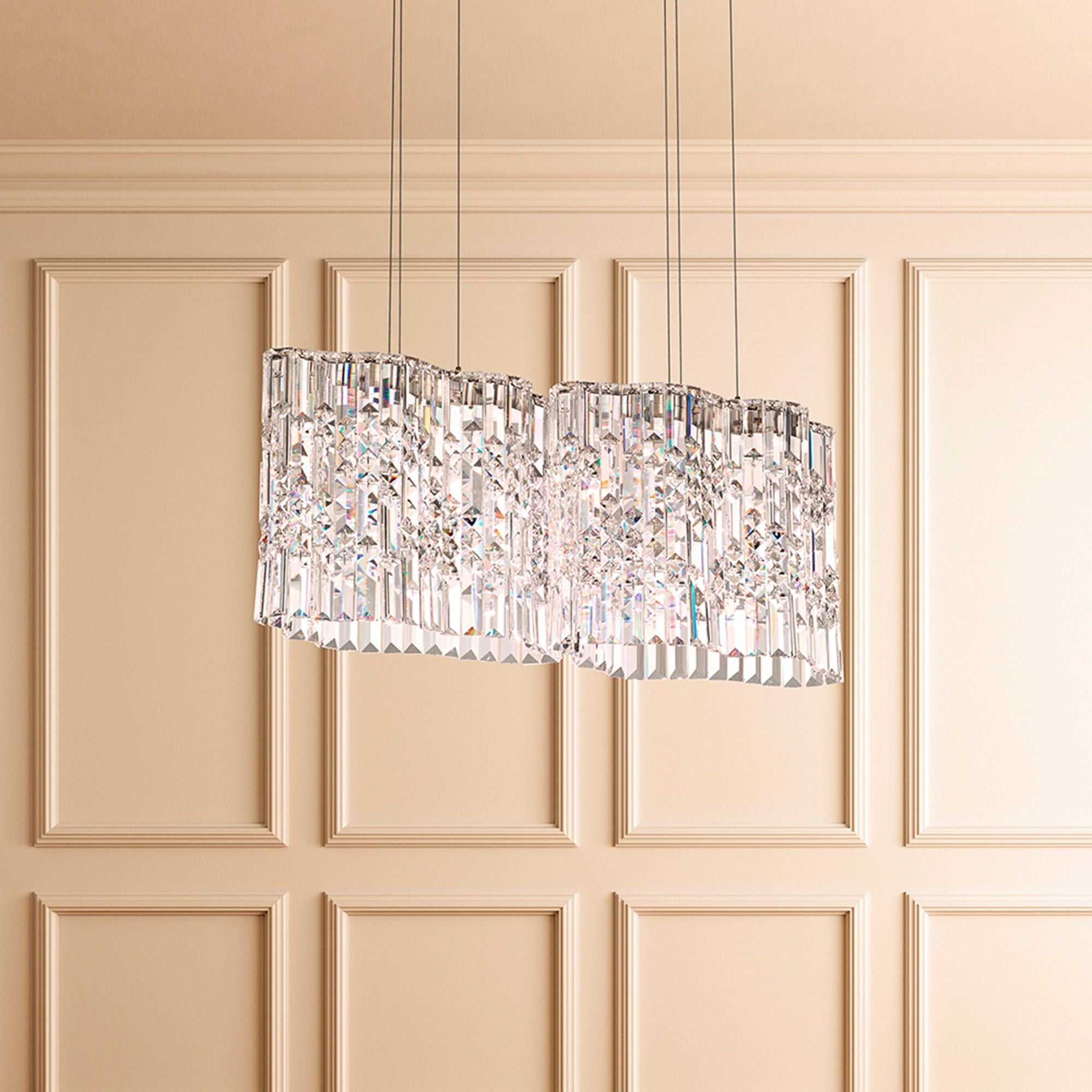 Selene 11"H X 4-Light Crystal Pendant in Polished