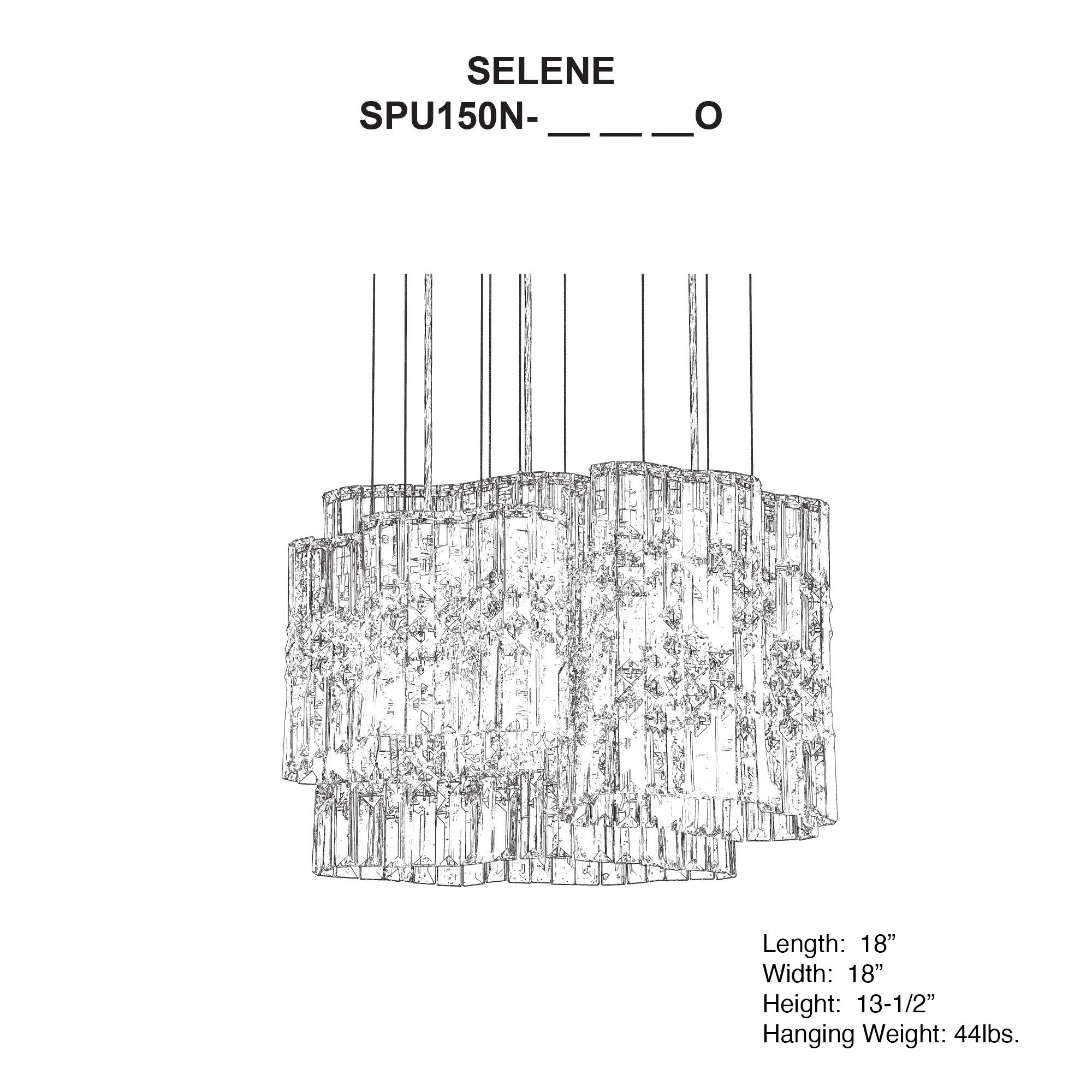 Selene 13.5"H X 6-Light Crystal Pendant