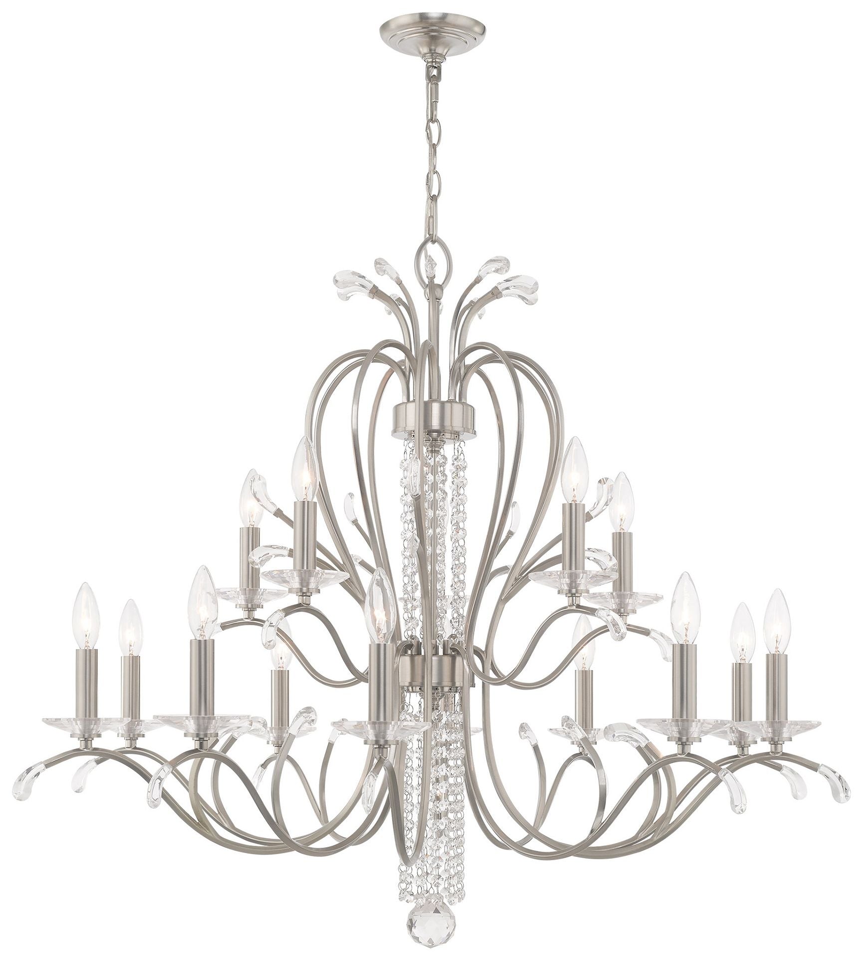Serafina 15-Light Brushed Nickel Chandelier