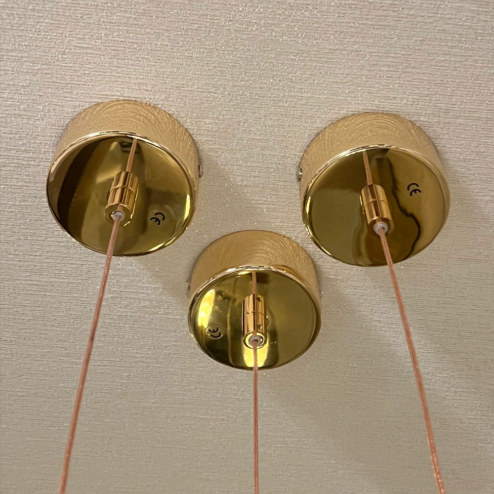 Set of 3 Glass Drop Lights Chandelier