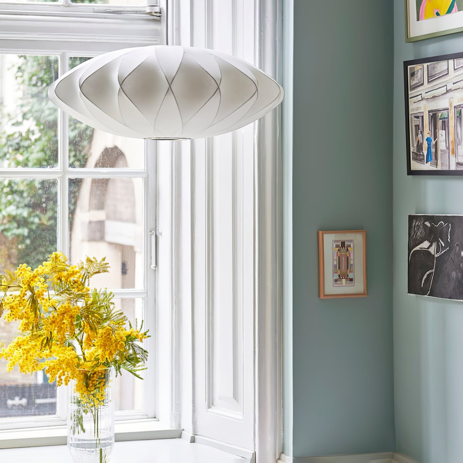 Silk Bubble Pendant Light