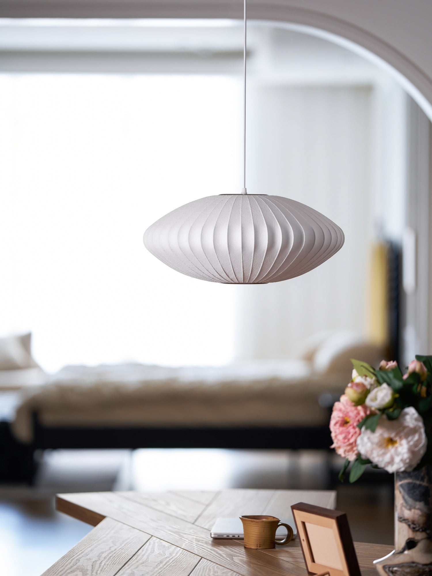 Silk Bubble Pendant Light