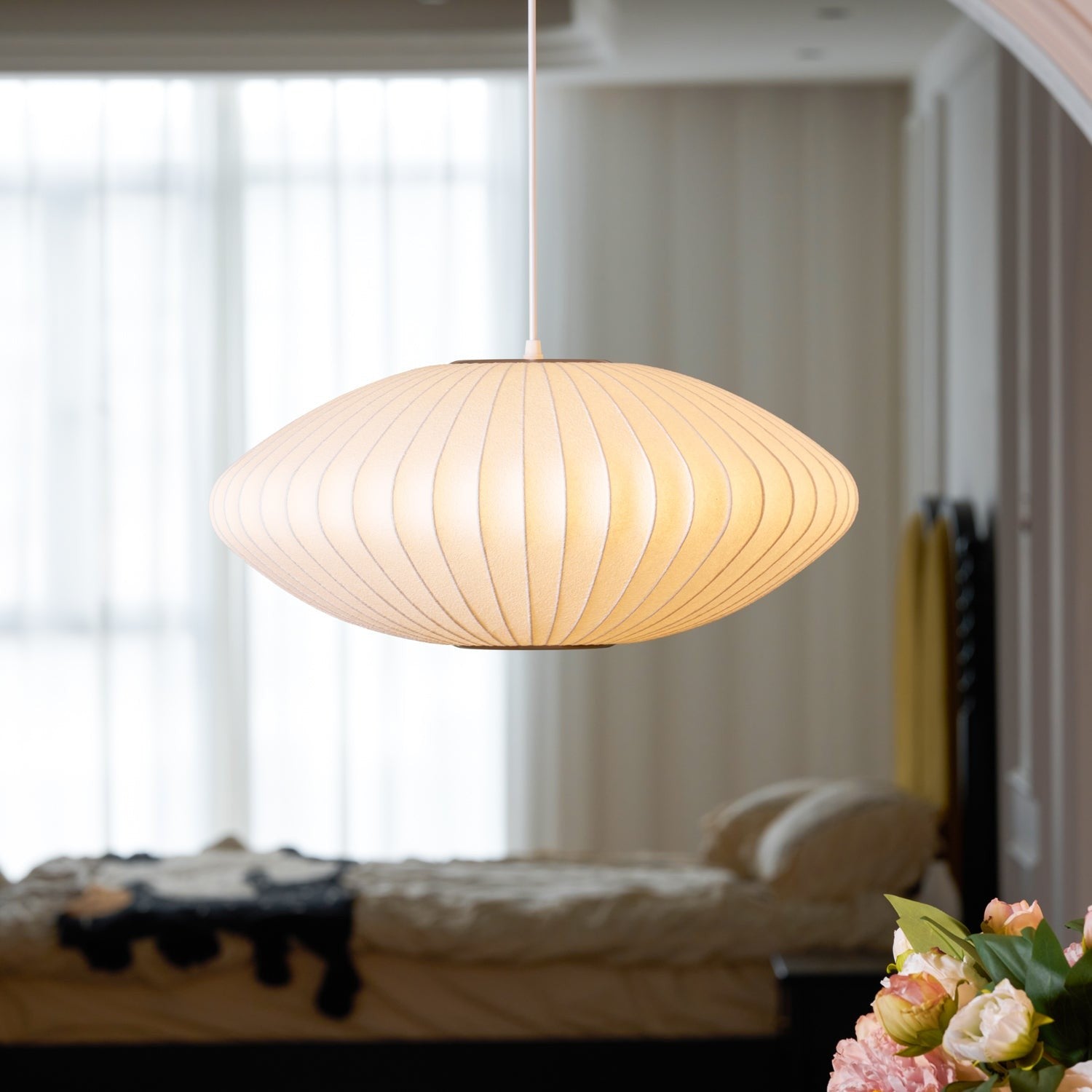 Silk Bubble Pendant Light