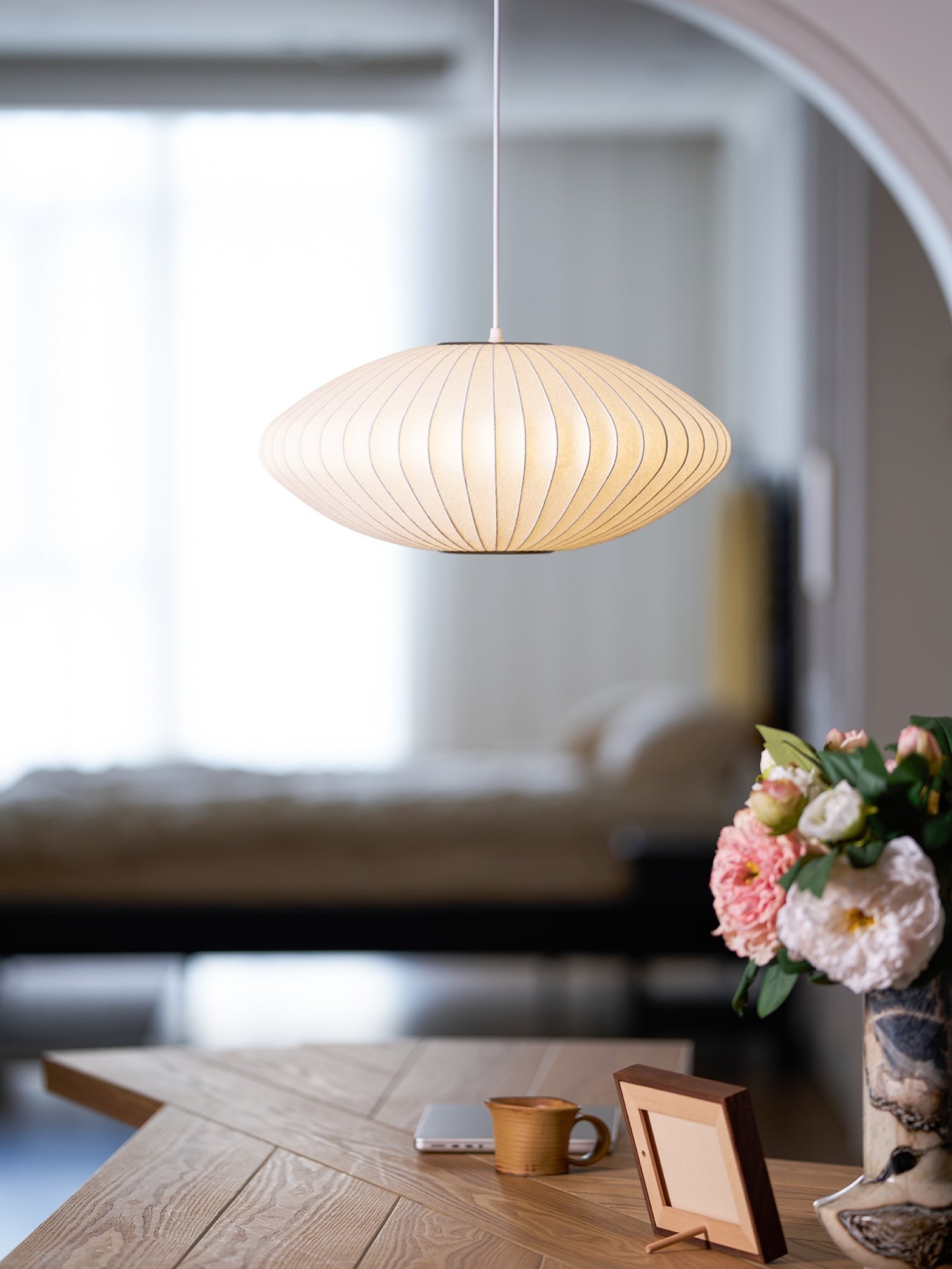 Silk Bubble Pendant Light