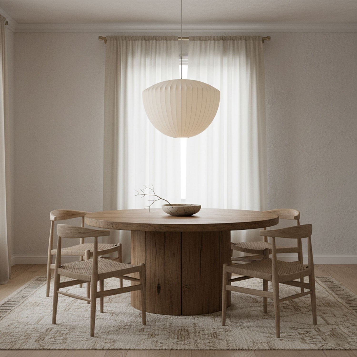 Silk Bubble Pendant Light