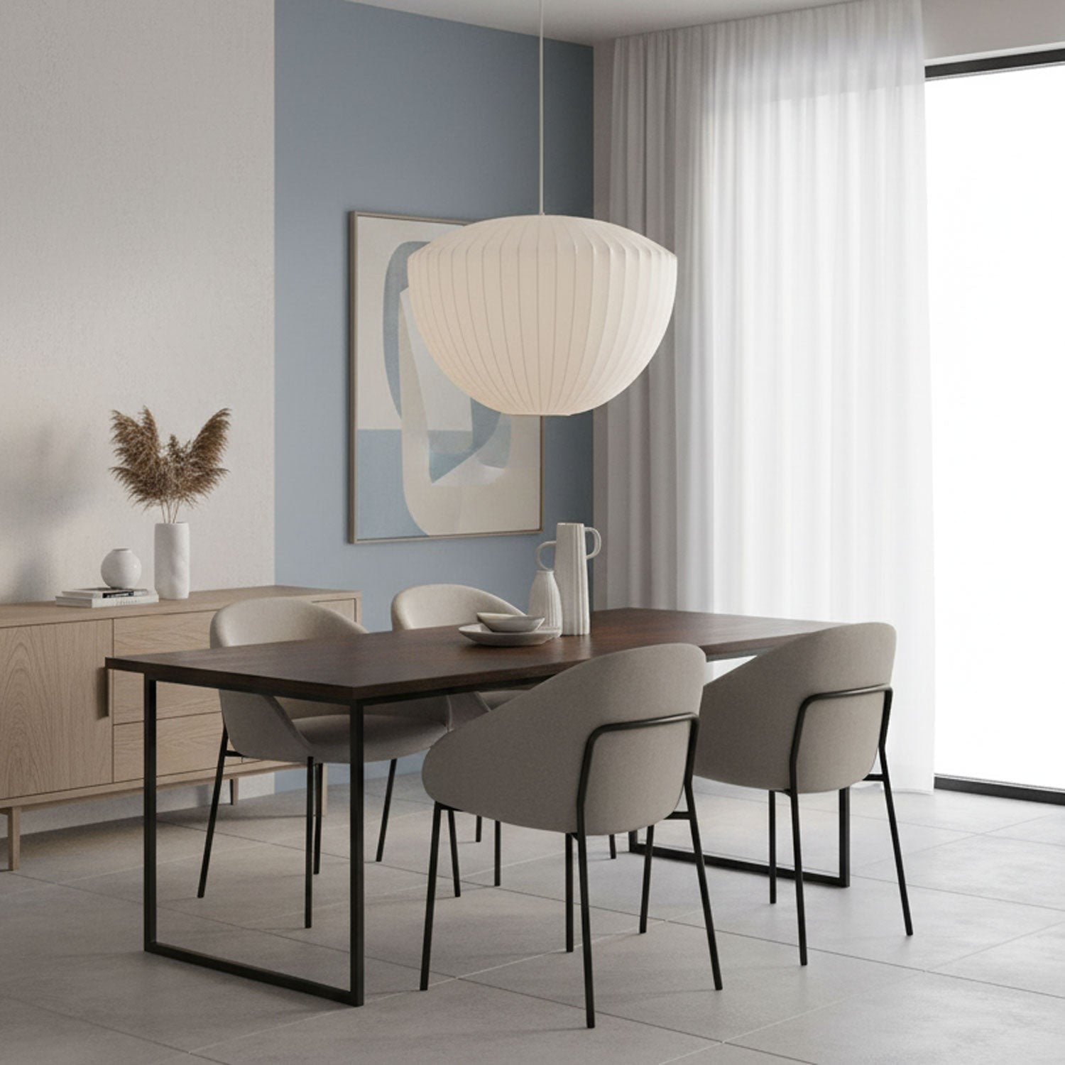 Silk Bubble Pendant Light