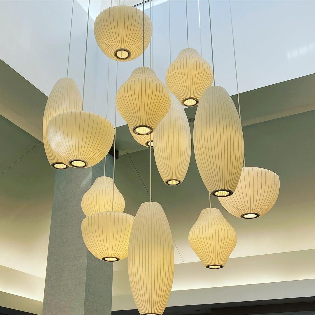 Silk Bubble Pendant Light