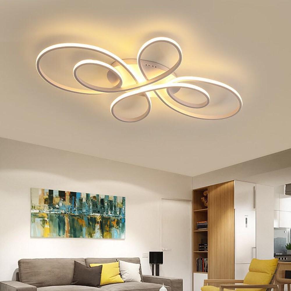 Ornate Flush Mount Ceiling Light Wave Nordic Silica Gel