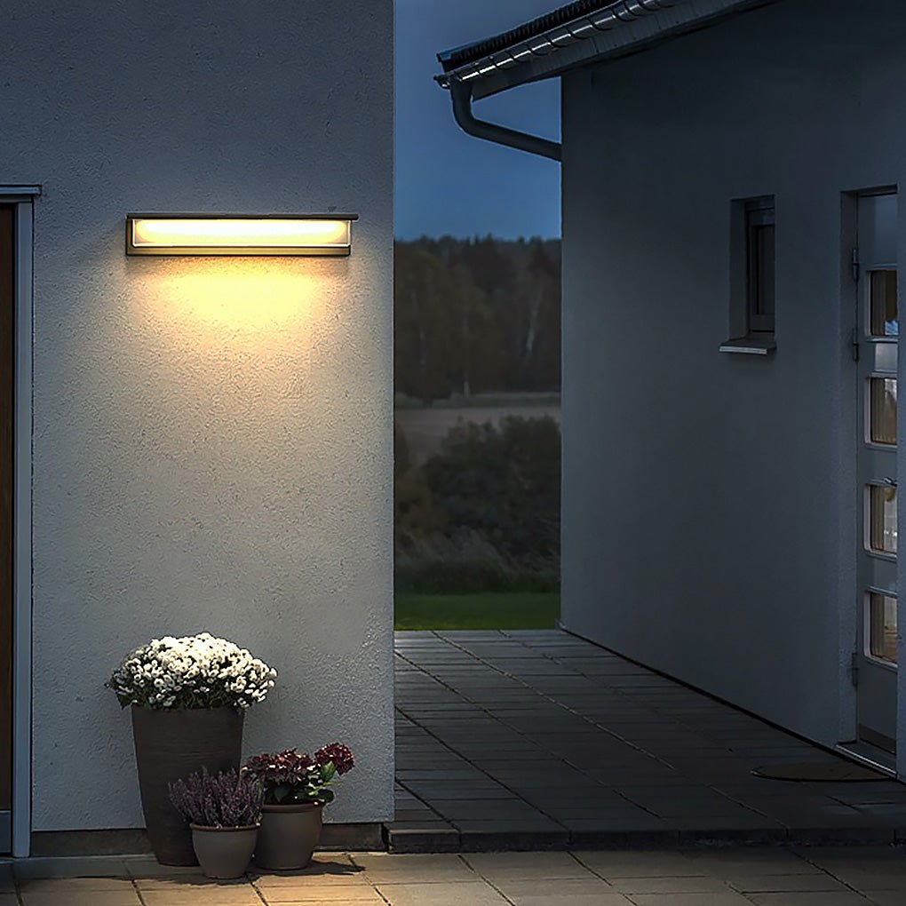 Contemporary Stainless Steel Linear LED Strip Exterior Wall Light, detail angle 4, Tianguang Select