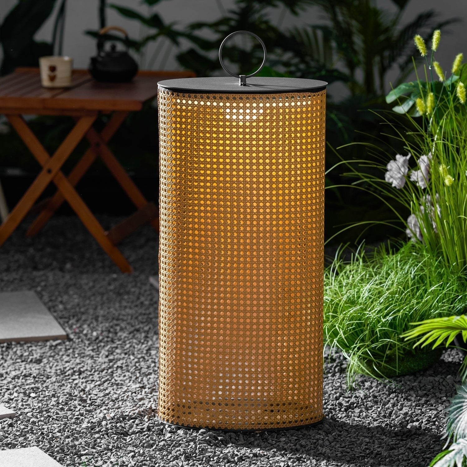 Metal Solara Woven Solar Garden Lantern, Outdoor Wall Light, detail 19