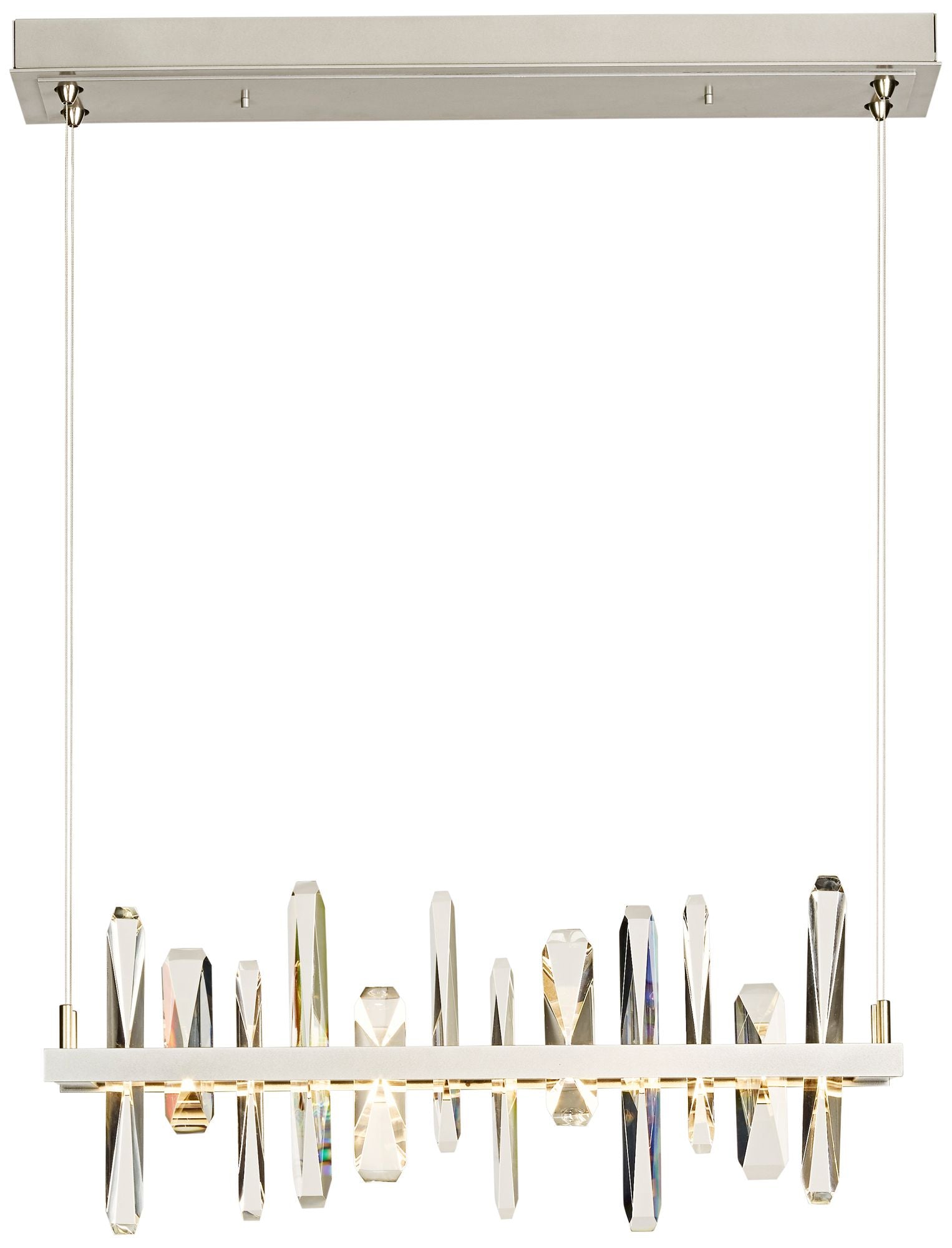 Solitude 25.5"W Platinum LED Kitchen Linear Pendant