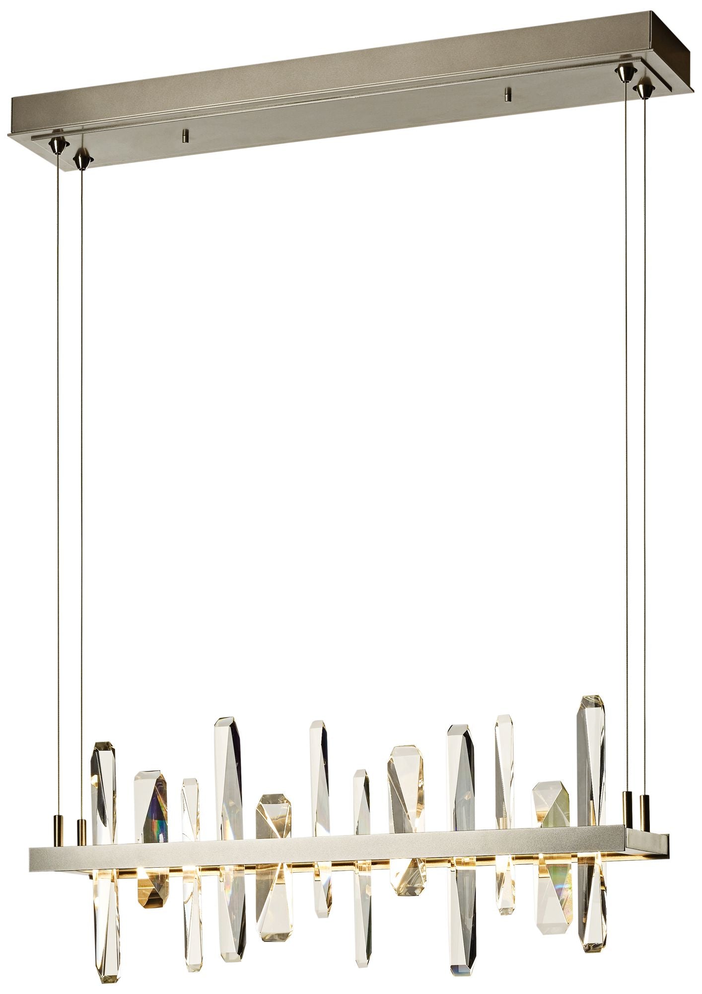 Solitude 25.5"W Platinum LED Kitchen Linear Pendant