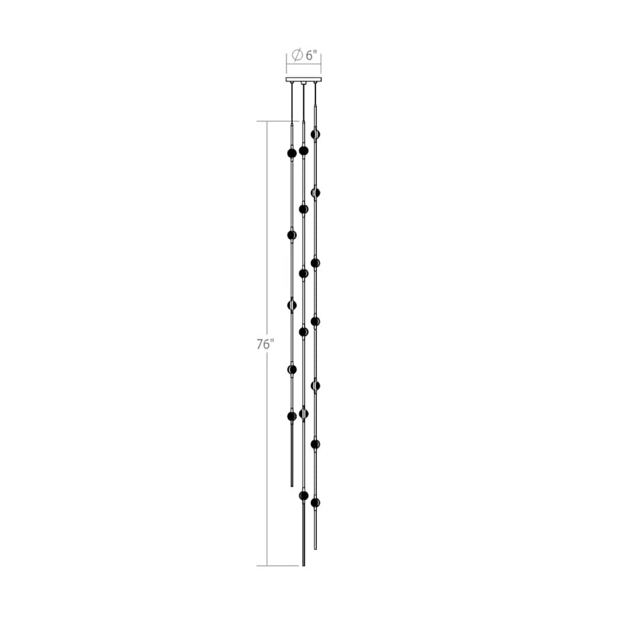 Constellation Andromeda 18-Light 6" Wide Pendant Light