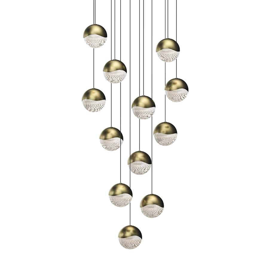 Grapes 12-Light 17" Wide LED Suspension Multi-Light