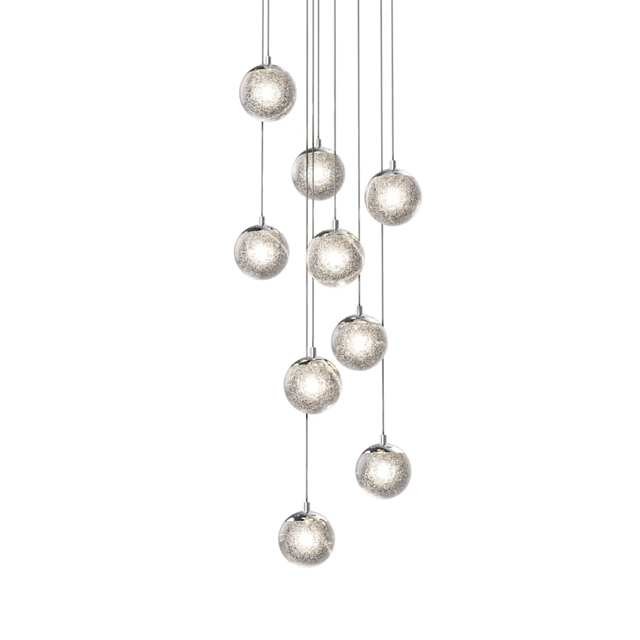 Champagne Bubbles 9-Light 14" Wide LED Pendant Light