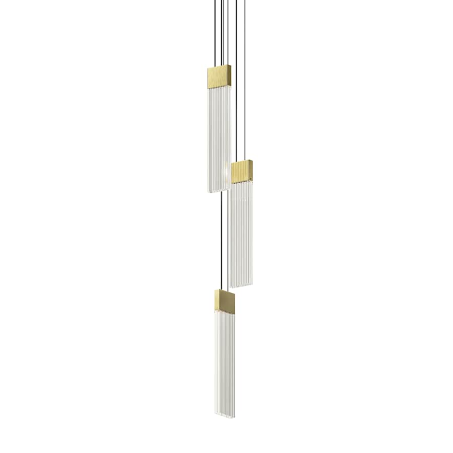 V Panels 4" Wide Suspension Multi-Light Pendant