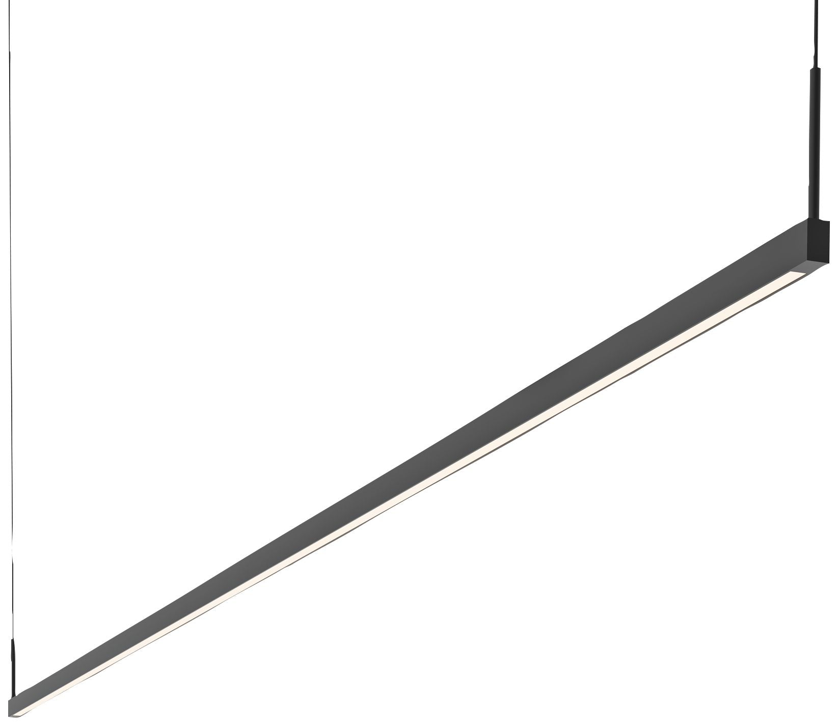 Thin-Line 96" Wide Black 2-Sided LED Island Pendant