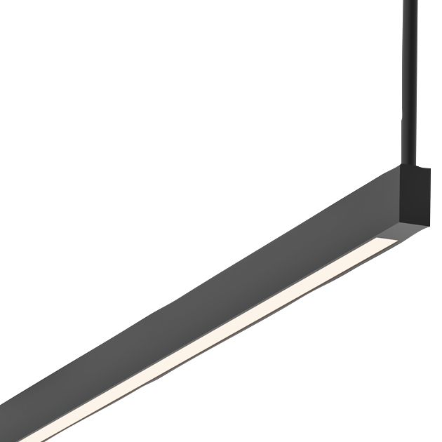 Thin-Line 96" Wide Black 2-Sided LED Island Pendant