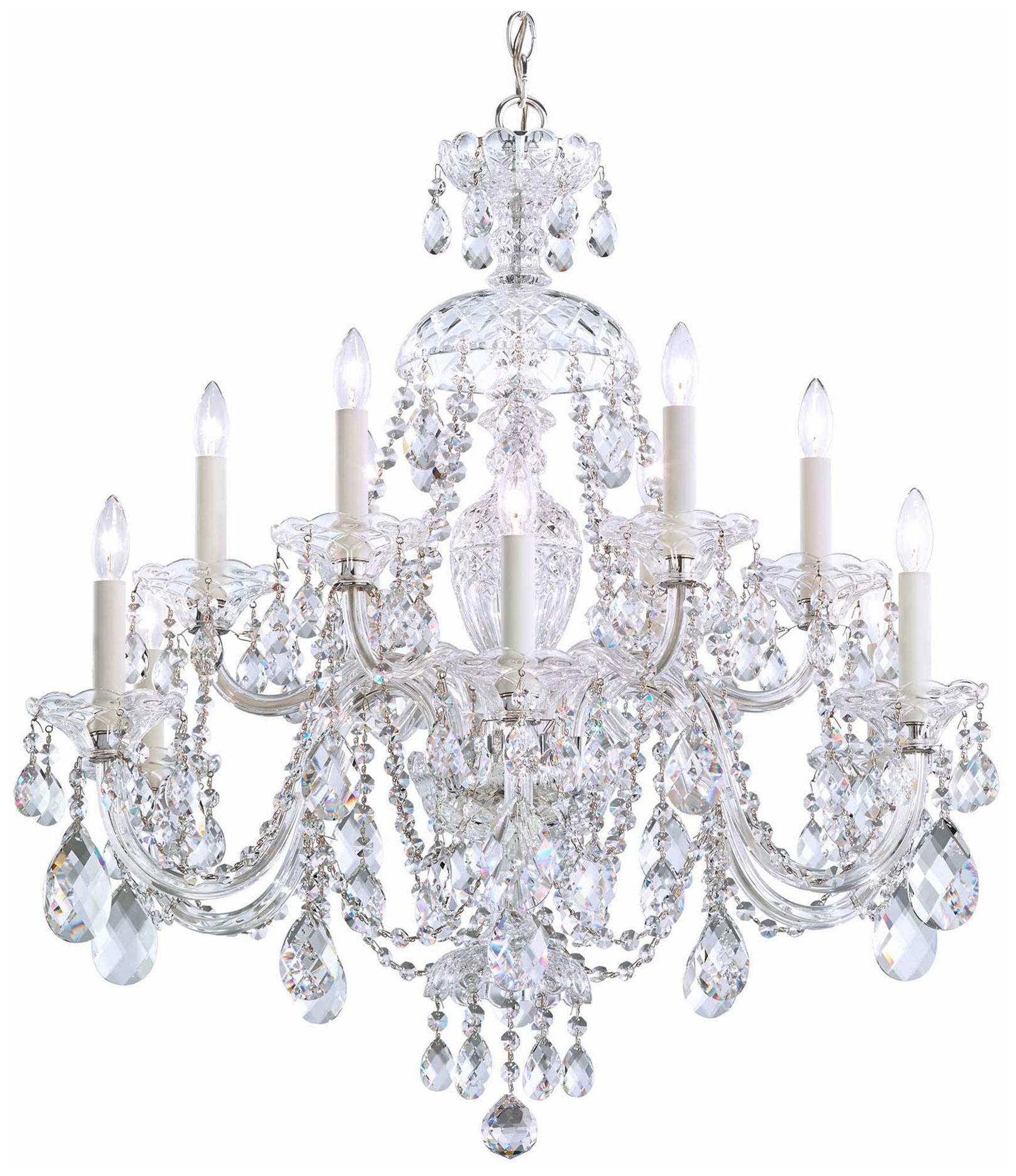 Sterling 30"H X 12-Light Crystal Chandelier