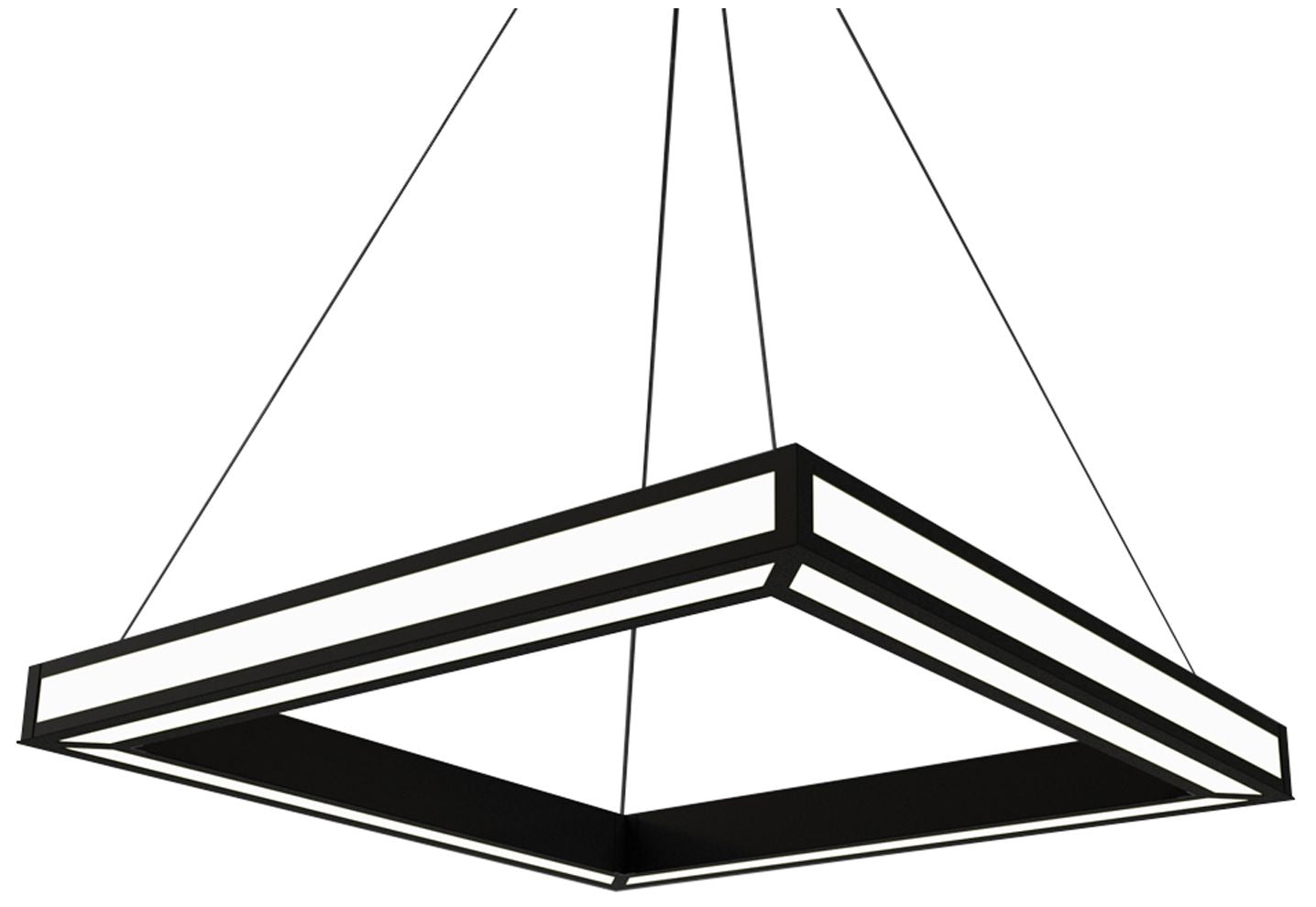Strata 24"W Black and Opal Acrylic Ring Chandelier