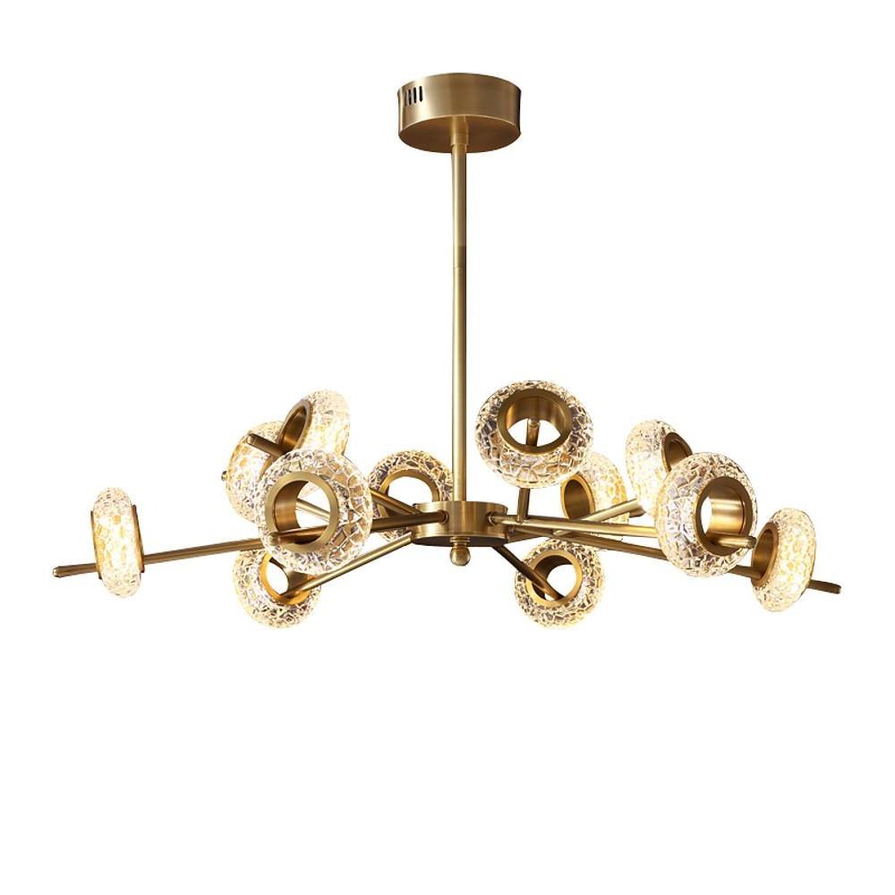 Unique Design Brass Chandelier Copper Glass Island