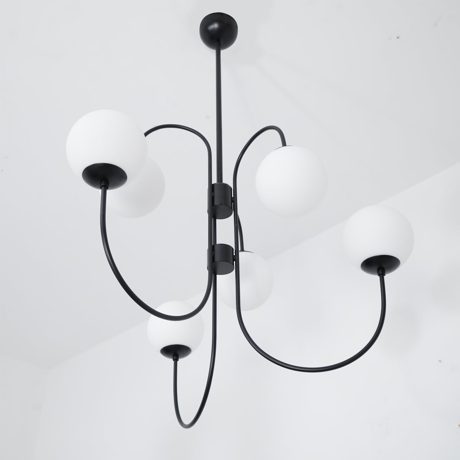 Swan Curve Glass Chandelier