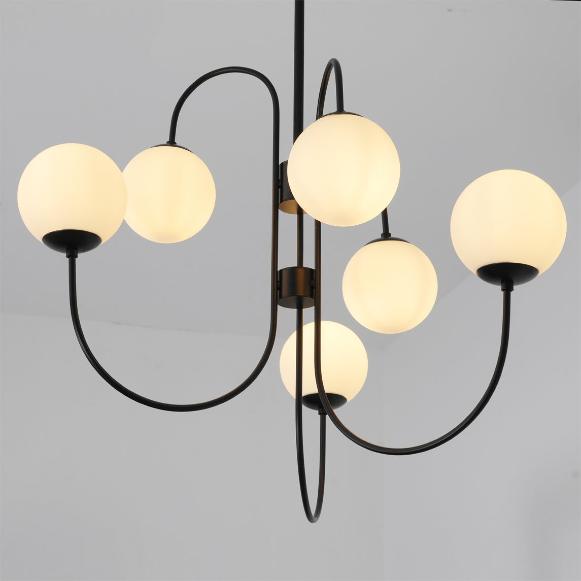 Swan Curve Glass Chandelier