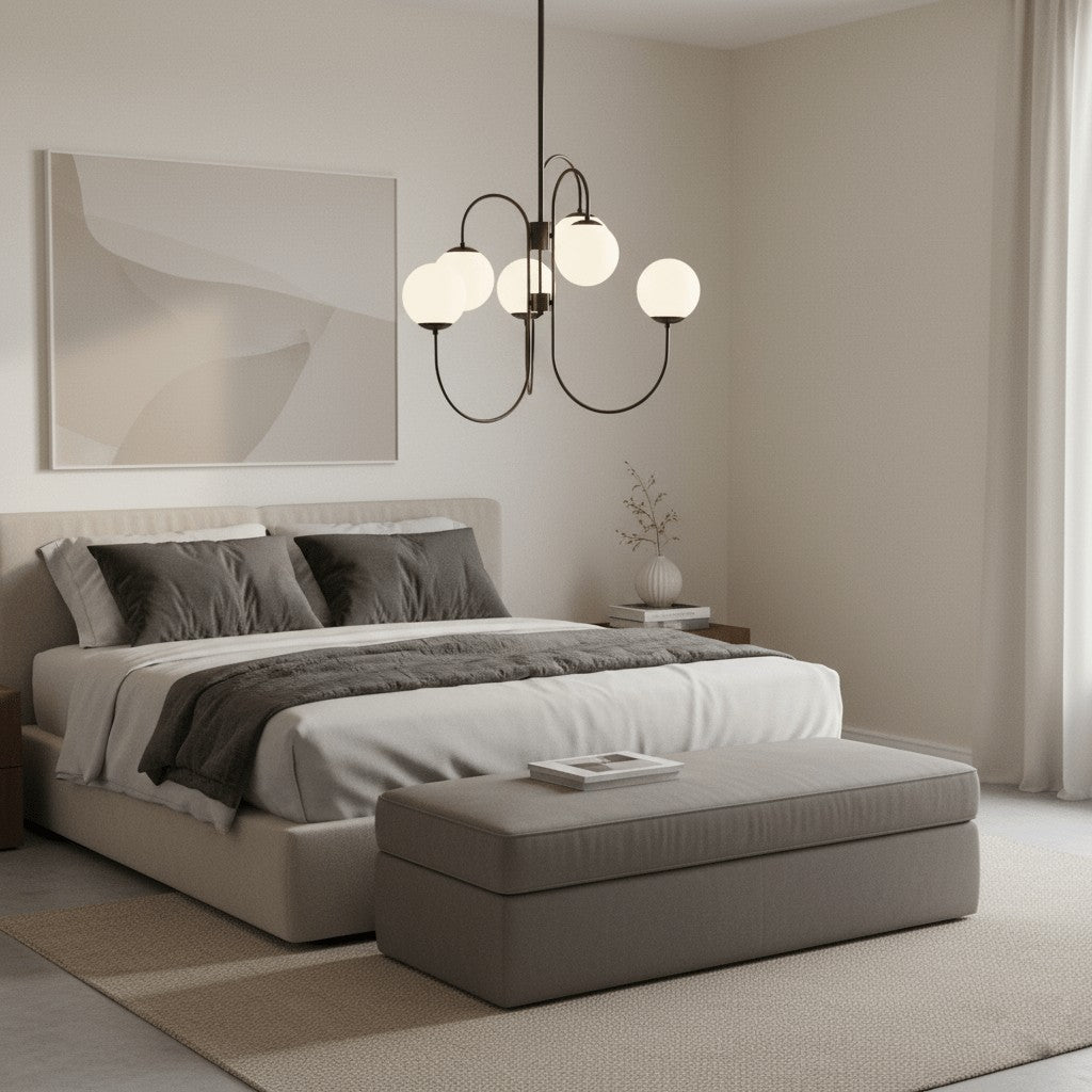 Swan Curve Glass Chandelier
