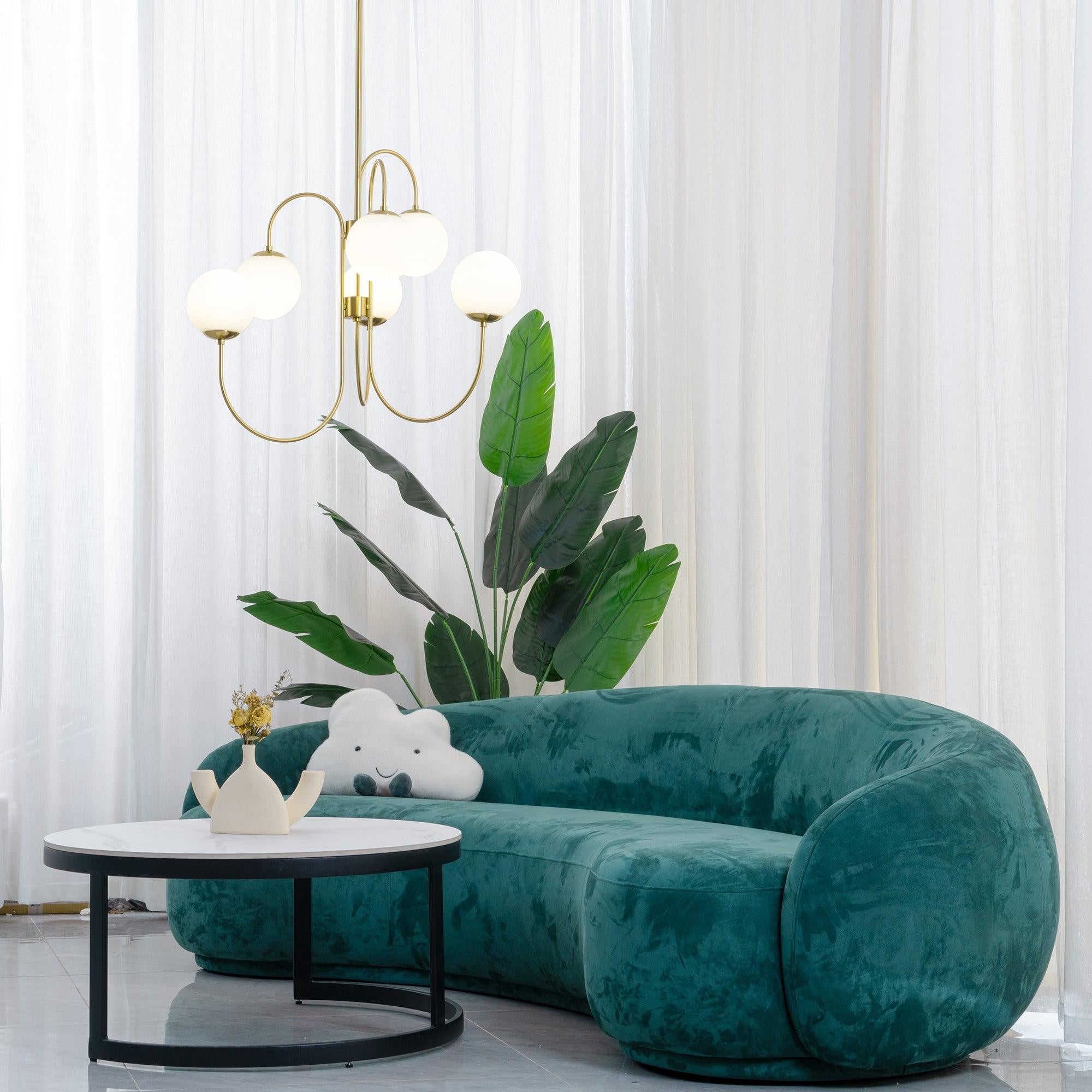 Swan Curve Glass Chandelier
