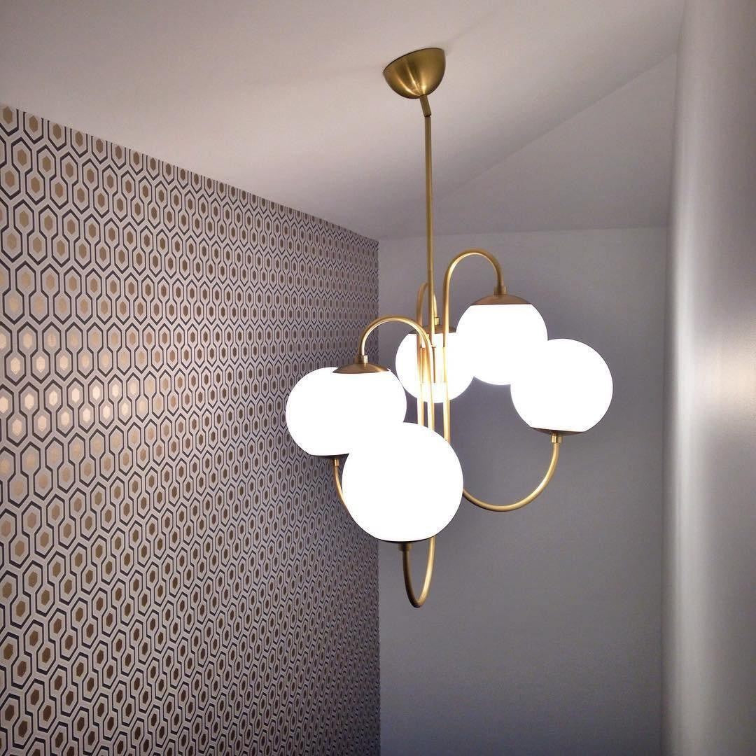 Swan Curve Glass Chandelier