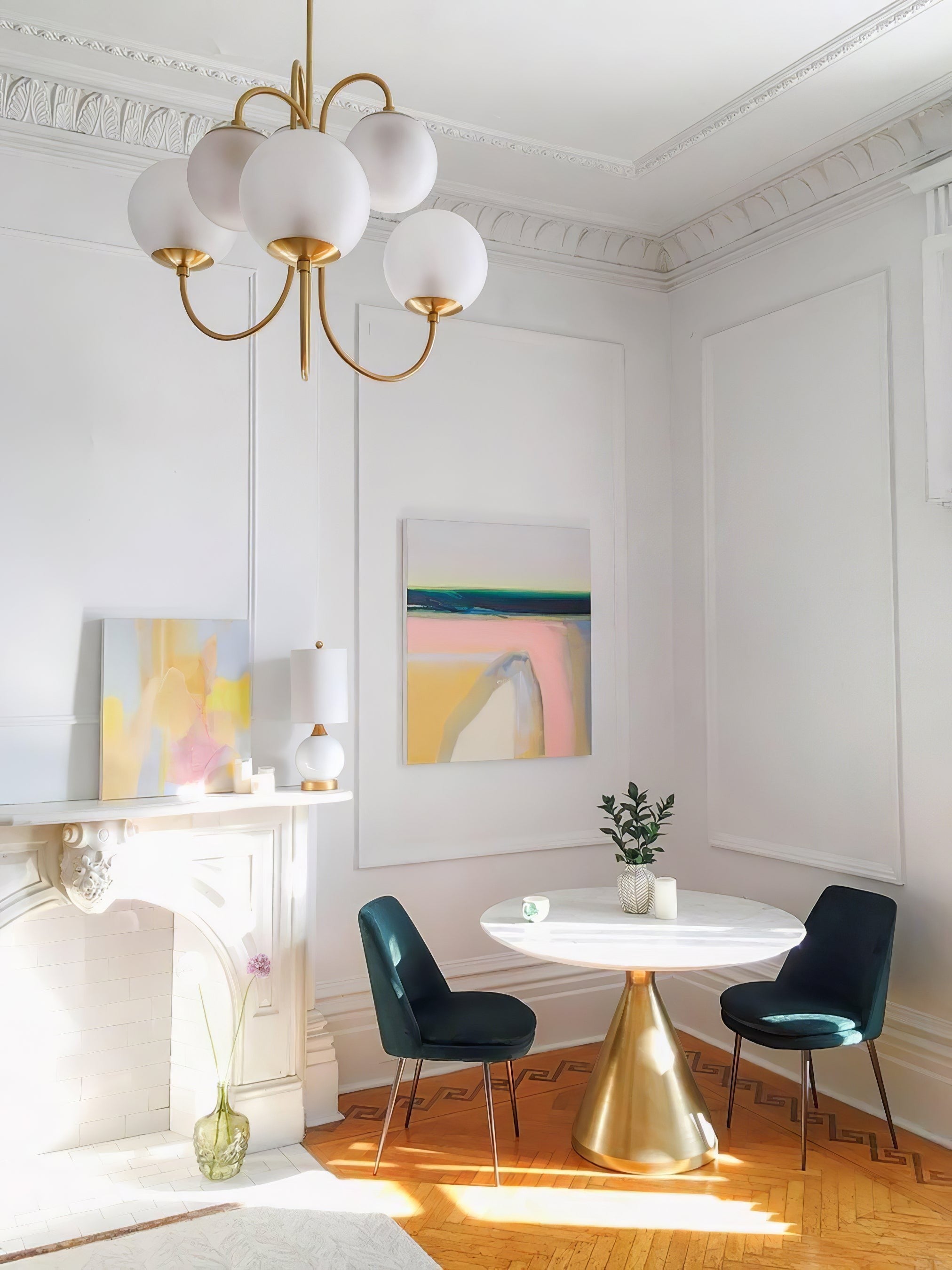 Swan Curve Glass Chandelier