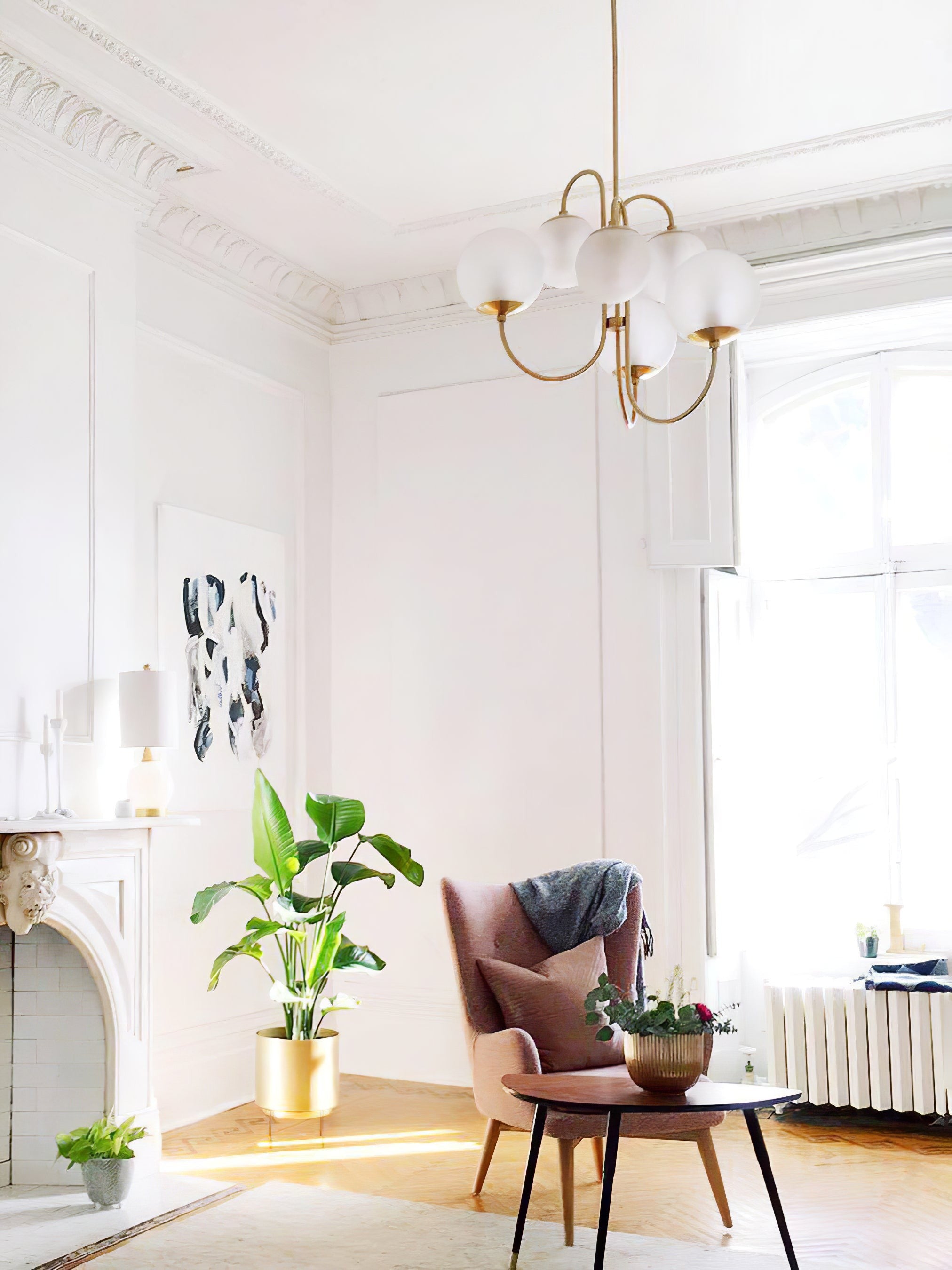Swan Curve Glass Chandelier