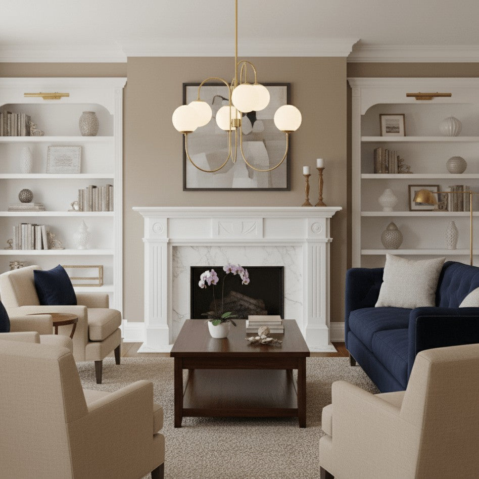 Swan Curve Glass Chandelier