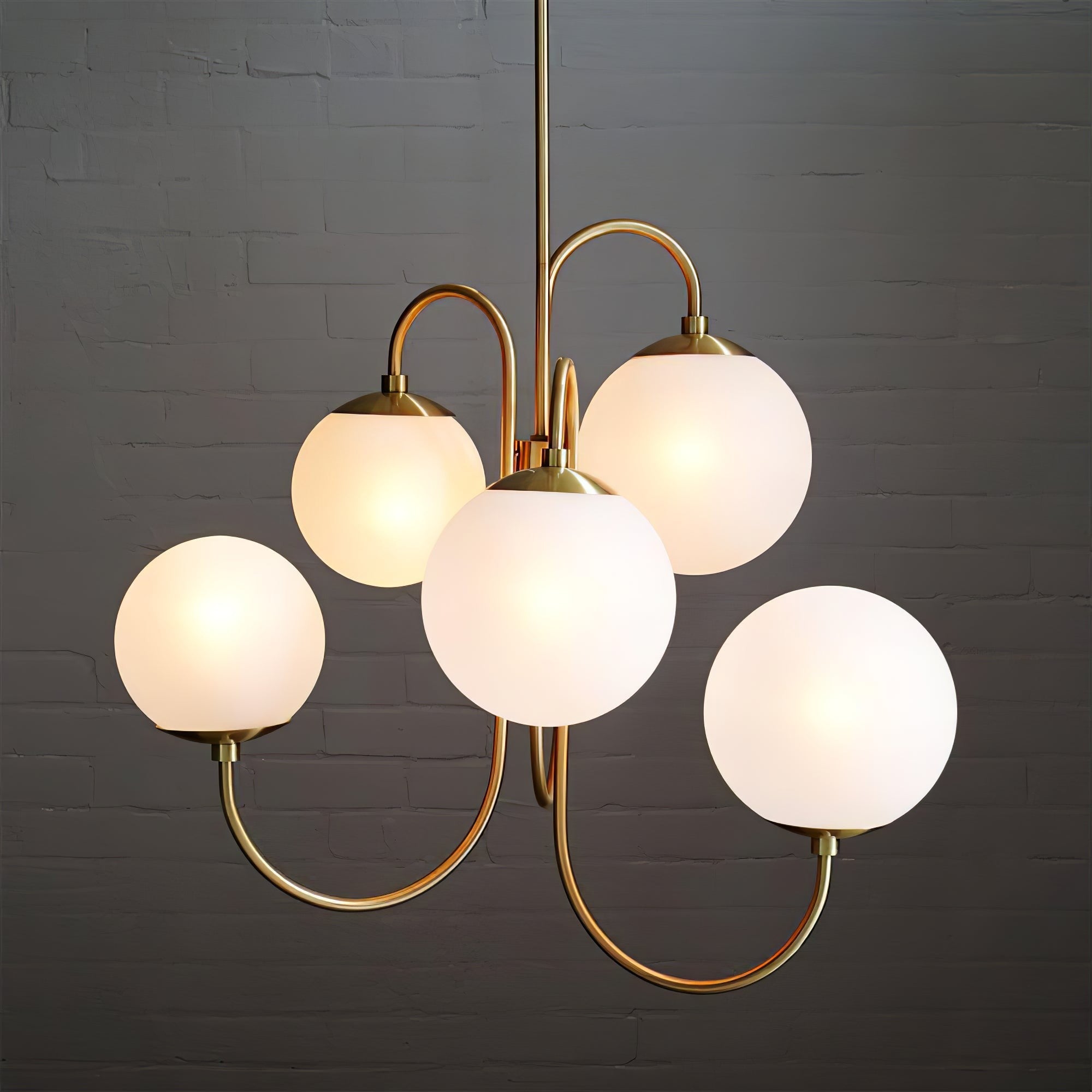 Swan Curve Glass Chandelier