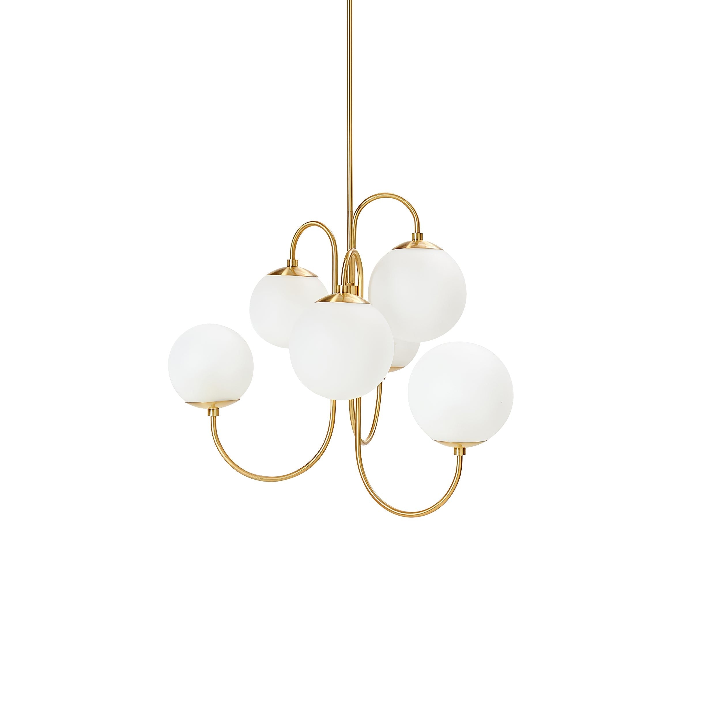 Swan Curve Glass Chandelier