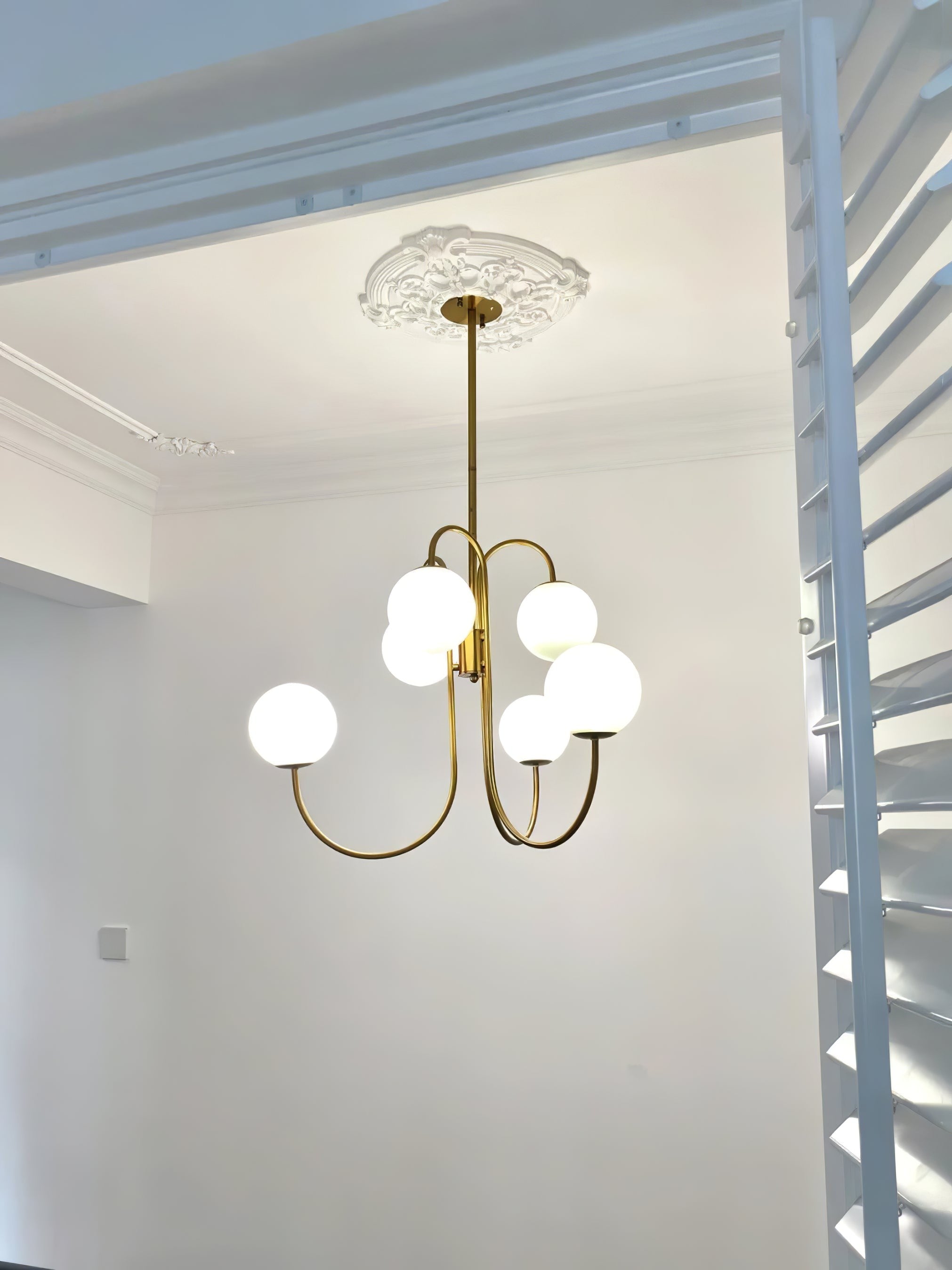 Swan Curve Glass Chandelier
