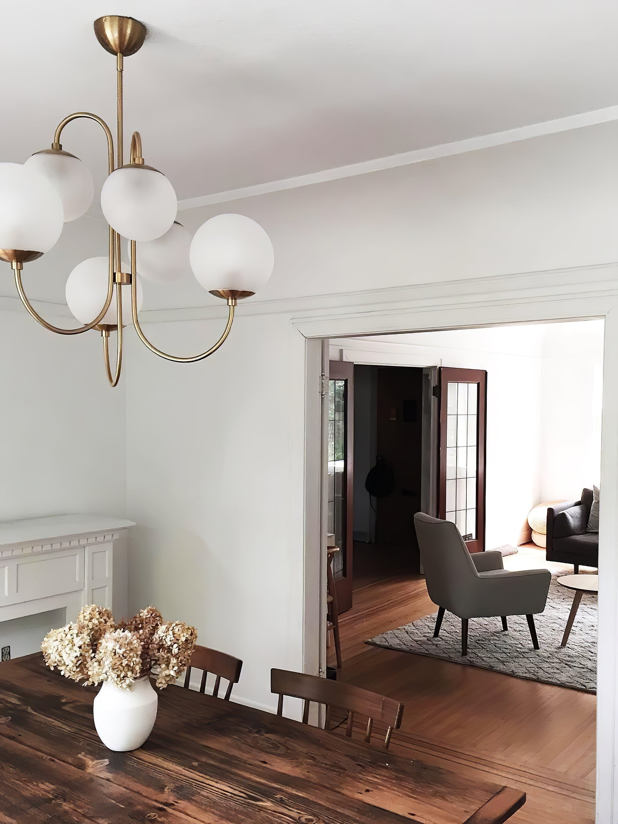 Swan Curve Glass Chandelier