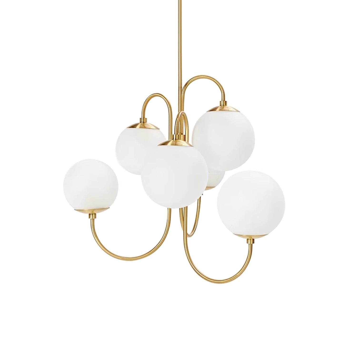 Swan Curve Glass Chandelier