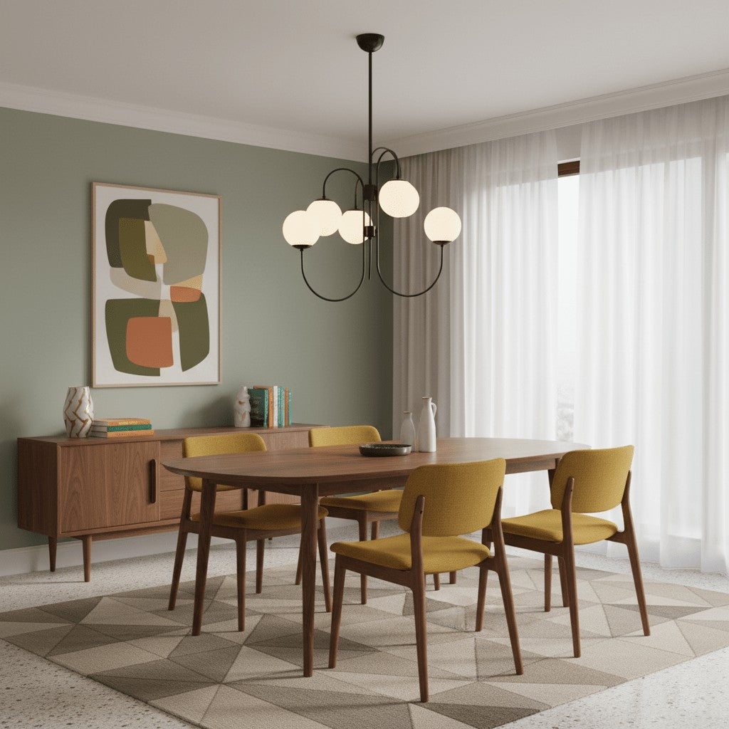Swan Curve Glass Chandelier